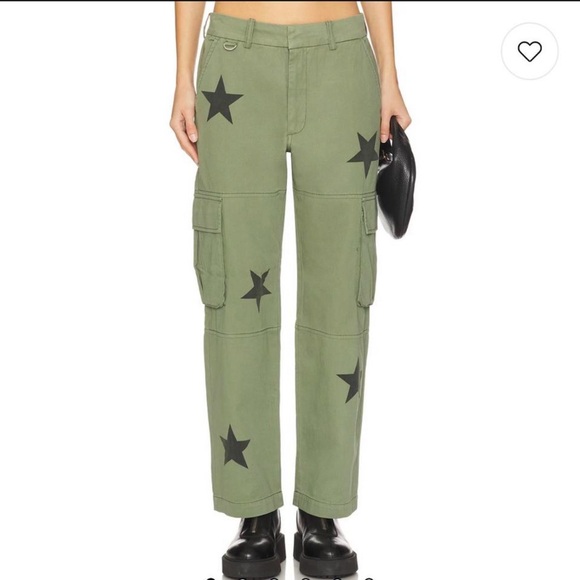 Pistola Olive Cargo Pants with Black Stars - Picture 3 of 6